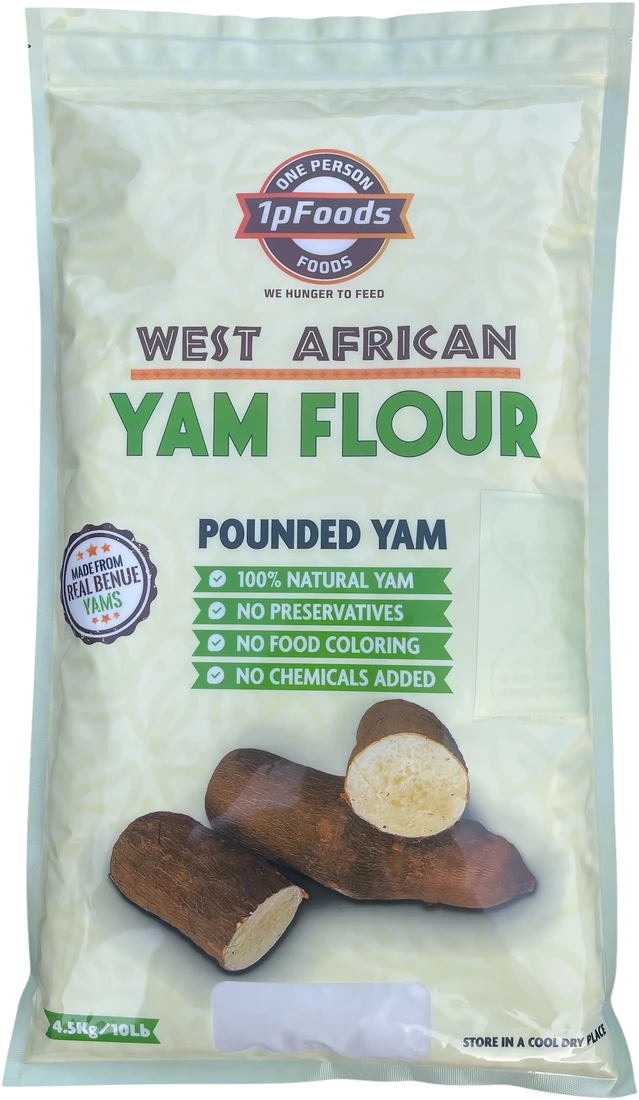 Pure Pounded Yam Flour (Iyan) – 10 lb Bag