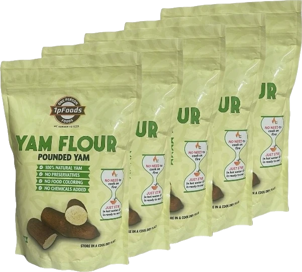 1pFoods pounded yam flour 5 by 2 lb bundle